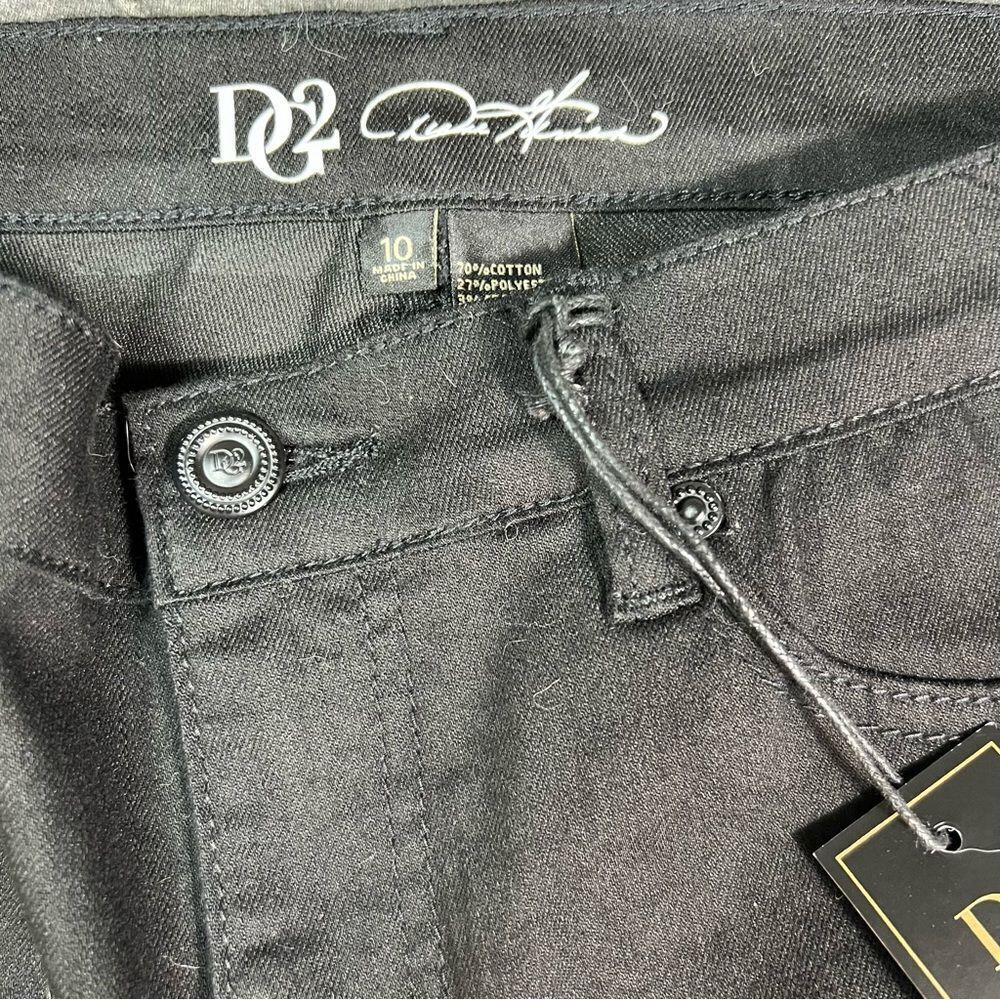 DG2 By Diane Gilman Black Embroidered Denim Jeans - Picture 9 of 9